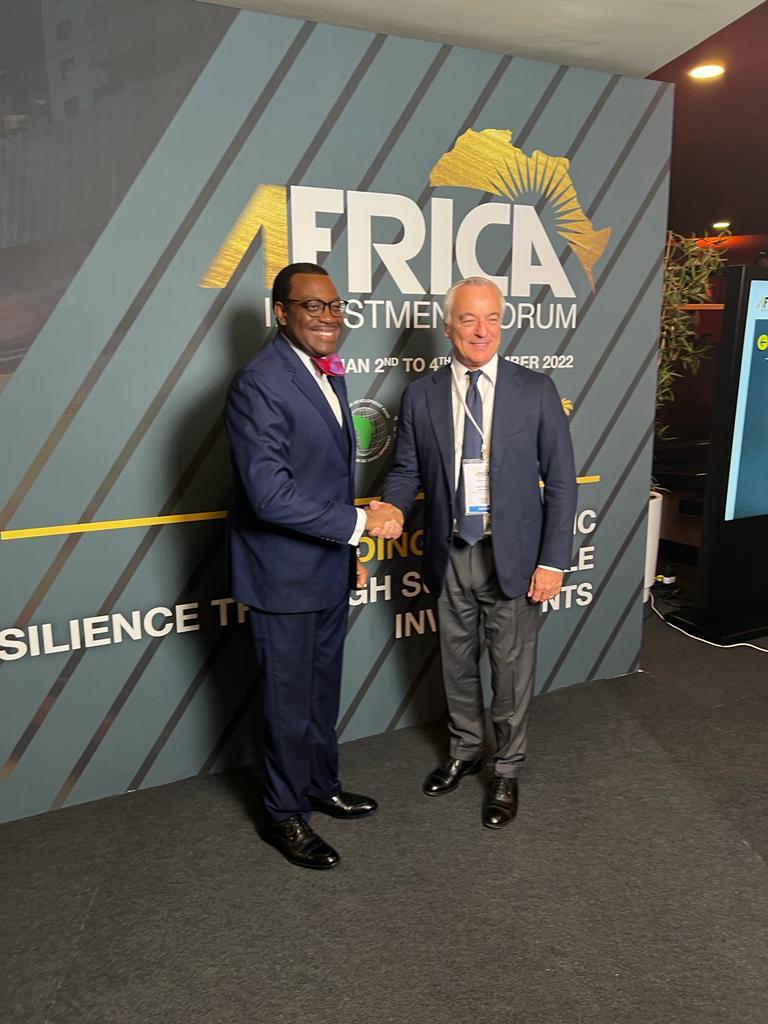 Africa Investment Forum, 2-4 Novembre 2022 - Il Presidente Dal Checco col Presidente dell'AfDB Akinwumi A
